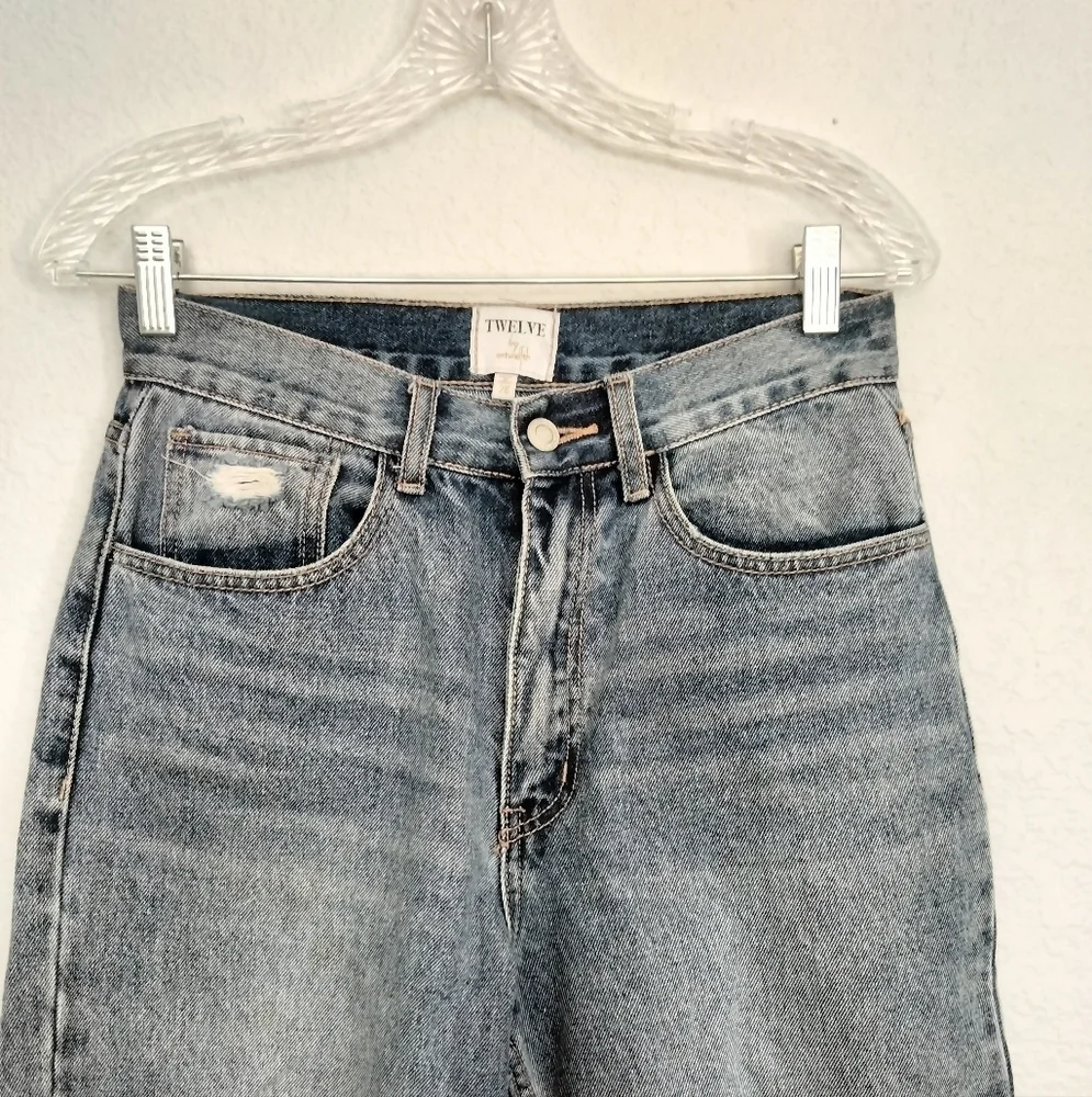 Twelve Distress High Rise Jeans - Picture 3 of 8